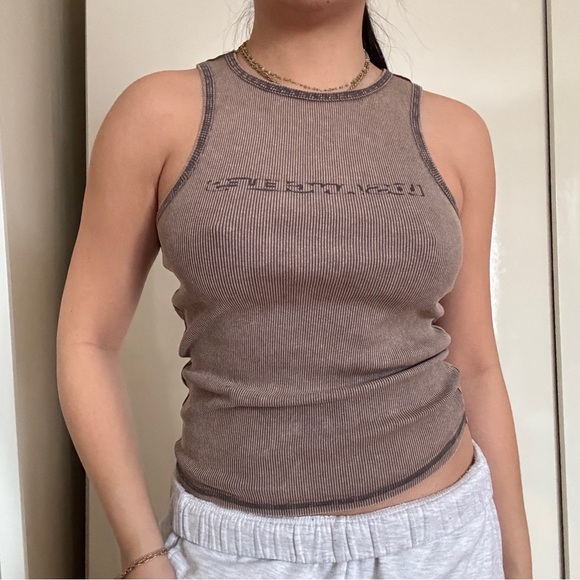 H&M Taupe Ribbed Tank Top - Picture 3 of 8